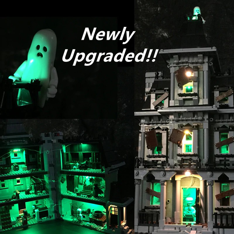 Mainan Lego Anak LED light up kit  for 10228 and  16007 City Monster Fighter Haunted House Model