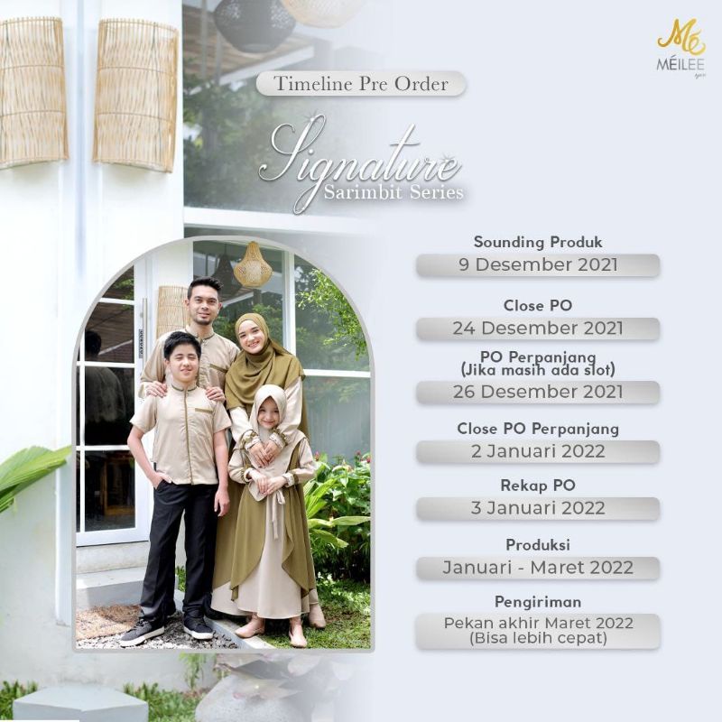 Moslem Ori Couple Family Set Signature Sarimbit Series By Meilee (Ready Please Cekstok)