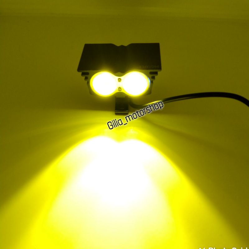 Lampu tembak OWL mata elang 3 mata 30 watt Led White &amp; Yellow Universal Lampu Motor Sorot OWL  Cree 3mata ultrafire