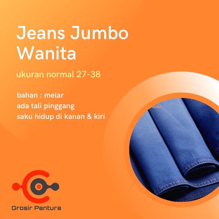 Celana Jeans Panjang Jumbo Wanita Big Size Celana Pensil Cewek Kekinian Size 27-38