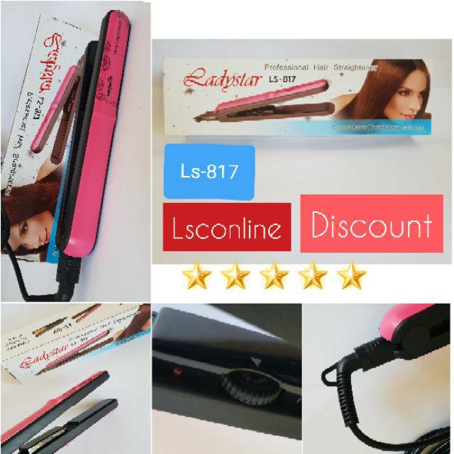 LADYSTAR  Catokan Rambut Murah LS 817  Lurus Original Terbaik Salon Rebonding Curly Keriting Blow