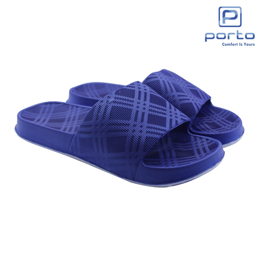 Porto - Sandal Pria Sandal Selop Sandal Rumah Nyaman Anti Slip 1036M-GEMBLUE