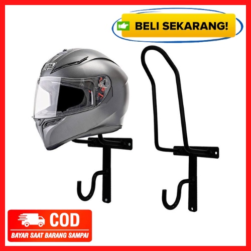 Gantungan Helm Dinding - Gantungan Helm Motor Tempel Berdiri - Gantungan Helm dinding Rak Helm susun