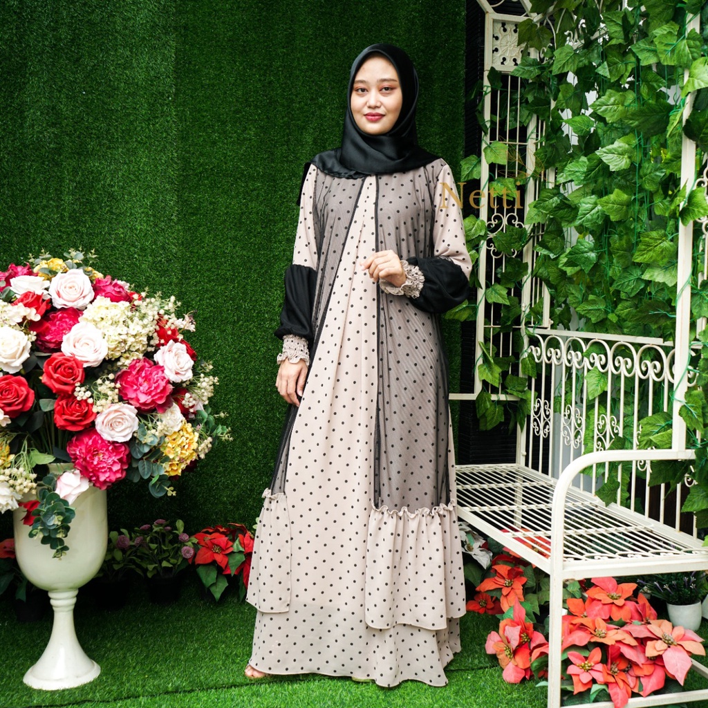 Magnolia Dress / Gamis Maxi - Gamis Kombinasi - Gamis Kondangan Modern - Gamis Premium