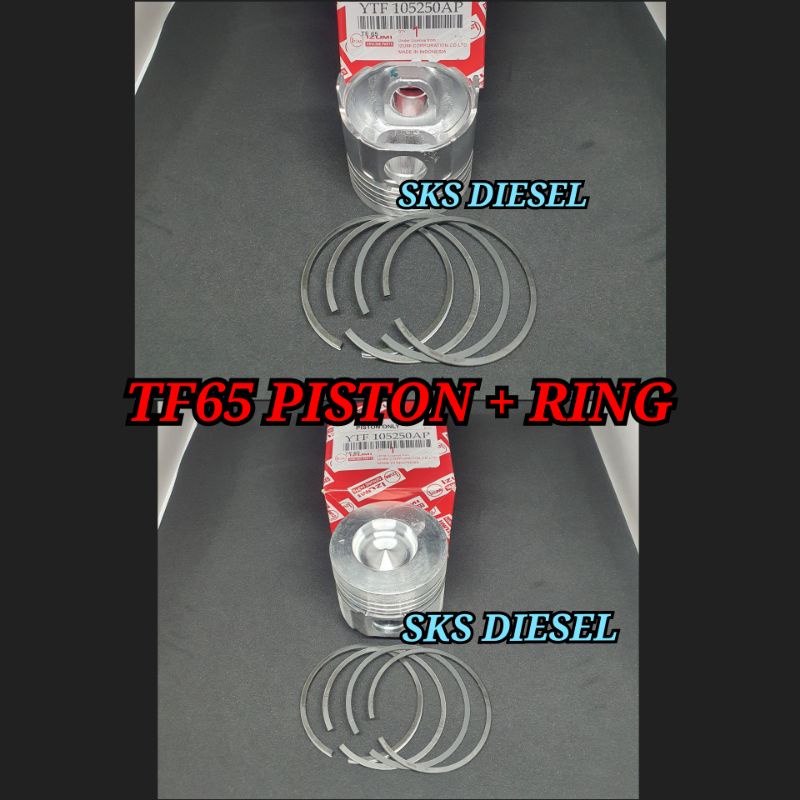 TF65 Piston with Ring Seher Mesin Diesel Yanmar TF-65 TF 65 izumi