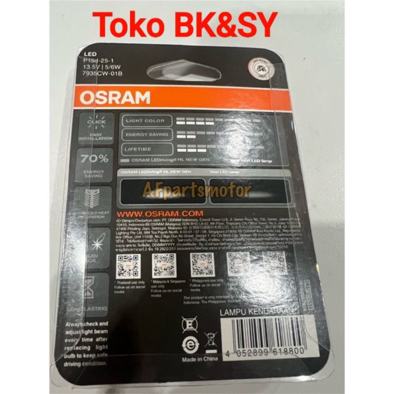 Lampu Led Motor Vega R /Vega Zr Osram Original T19