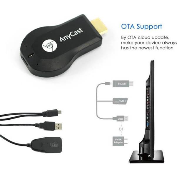 COD ✅ DONGLE HDMI ANYCAST ALAT PENYAMBUNG HP KE TV HDMI DONGLE ANY CAST ANYCASH WIFI MIRACAST TV  Chromecast Miracast USB Wireless Wifi Receiver Penampil layar smartphone