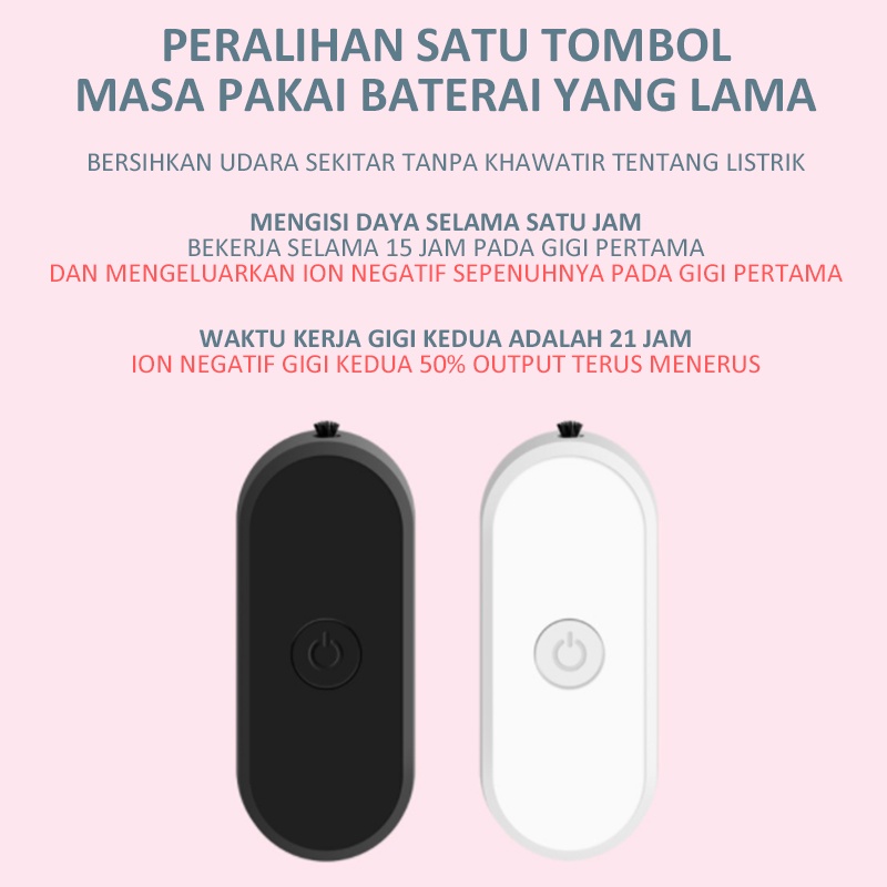 Weyon Sakura air purifier necklace Ion negatif USB pembersih udara kalung portabel pembersih udara 1W