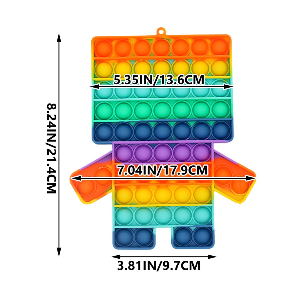 Jumbo Pop It Push Bubble Sensory Cute Toy Super Big Popit Gigantic Oversized Chess Board Push Pop It Hello Kitty Toys for Kid Children Gift-Robot 20cm