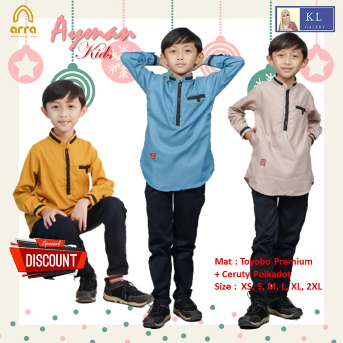 BajuKokoAnakLakiLakiLenganPanjangKokoAyman