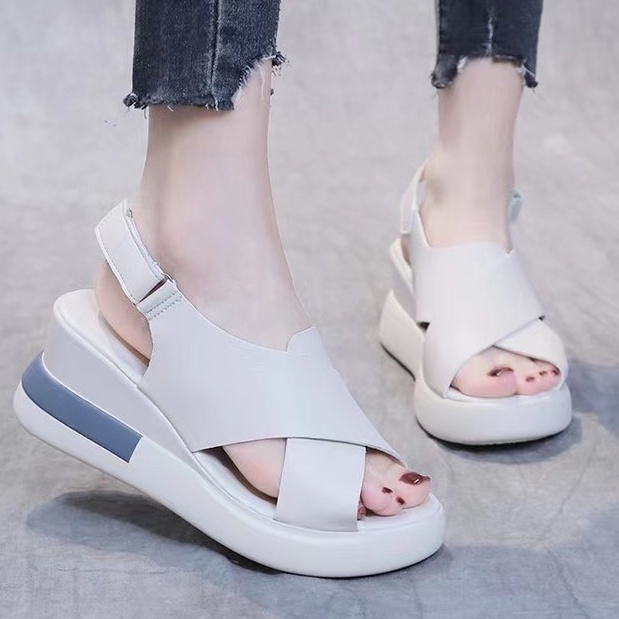 SW12 Sandal Wedges Strap Fashion Korea COD TERMURAH MB63 COD Termurah