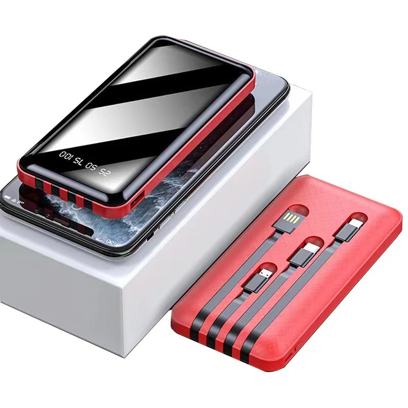 Ready - Powerbank Fast Charging 10000mAh 4 Output 2 Input with Lightning USB LED Display Pocket Size Bergaransi