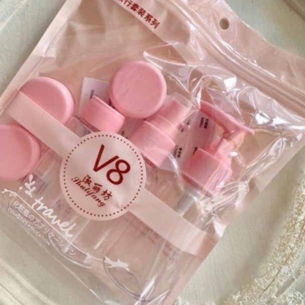 7 in 1 Travel Toiletries Kit Set - Botol Set Kosmetik Travelling