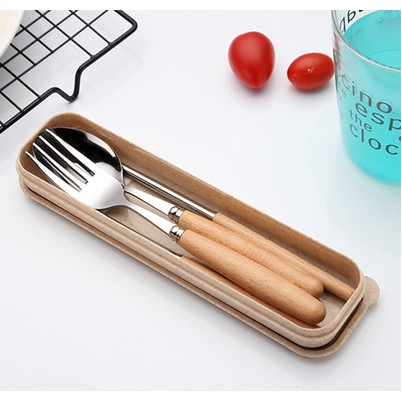 Stainless Steel Wood Handle Cutlery Set (4pcs)