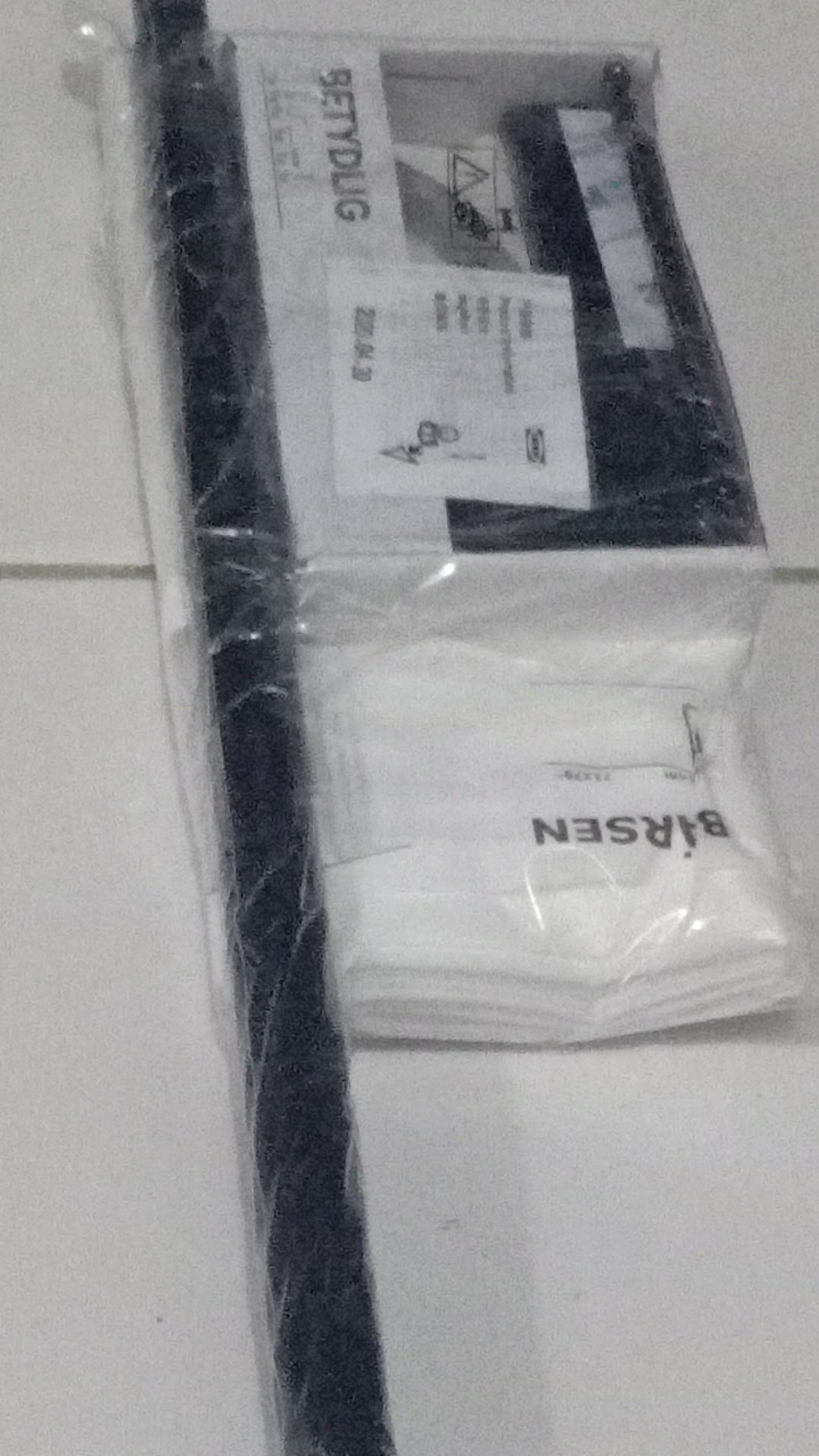 Batang Gorden / Rel Tirai Uk.120-210cm, Hitam/putih Ra1203