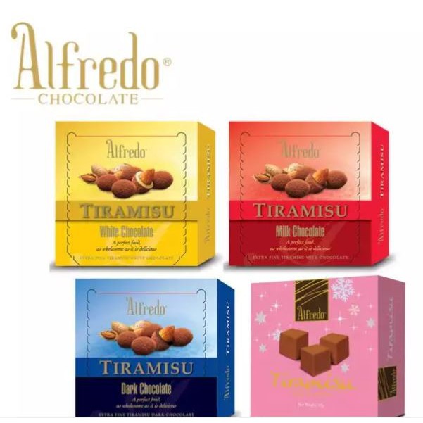 

Alfredo Tiramisu Almond Dark Chocolate Milk Chocolate White Chocolate Coklat Cokelat Kacang Almond