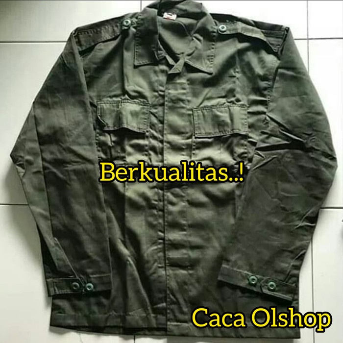 Baju|Seragam|Setelan|Pdl Ijo|Hijau|Menwa|Koramil Standar TNI - Hijau, M