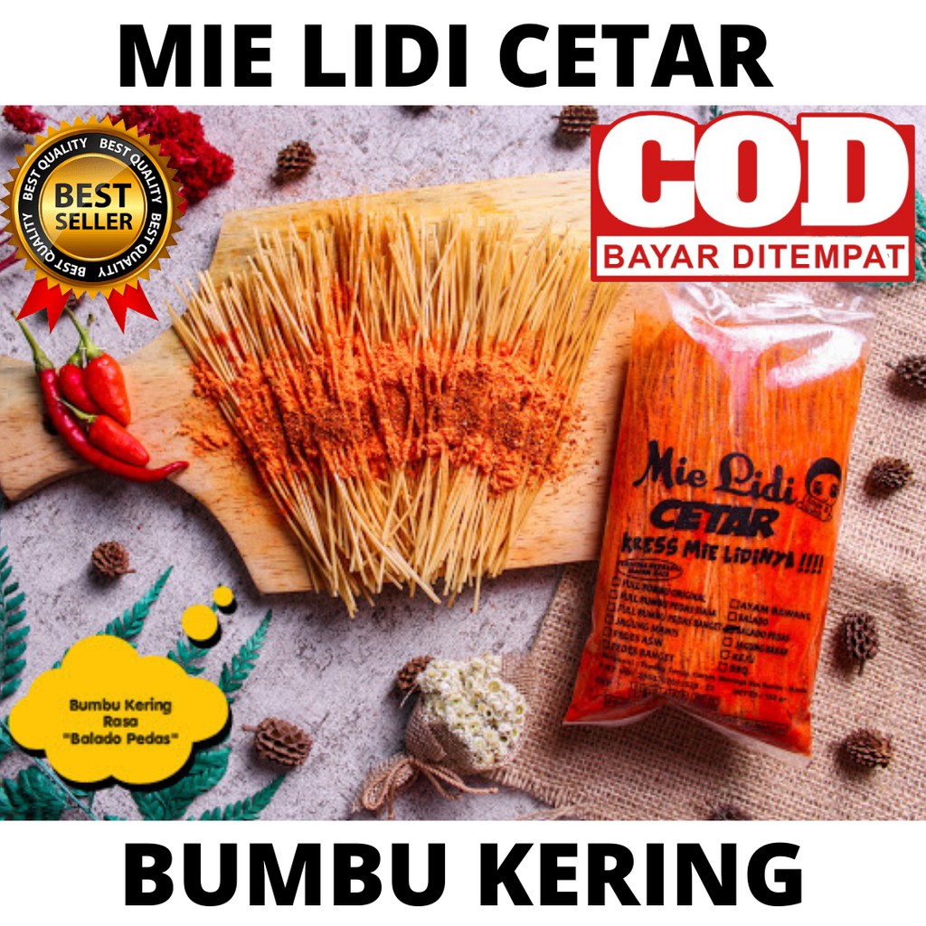 

Mie Lidi Cetar Bumbu Kering