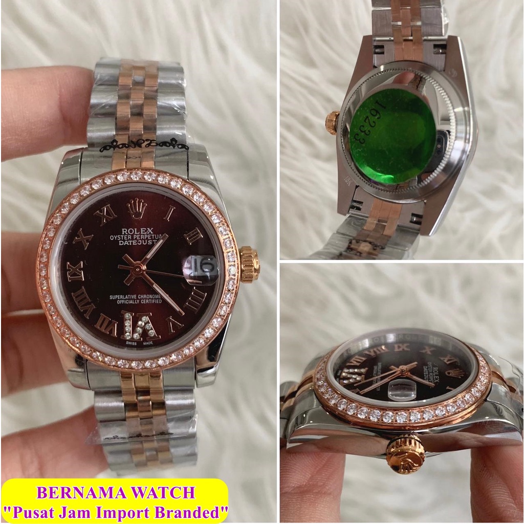BIG SALE  JAM TANGAN PRIA MEWAH MERK ROLEX DATEJUST COMBI MATIC DIAMETER 31MM JAM TANGAN FASHION PRI
