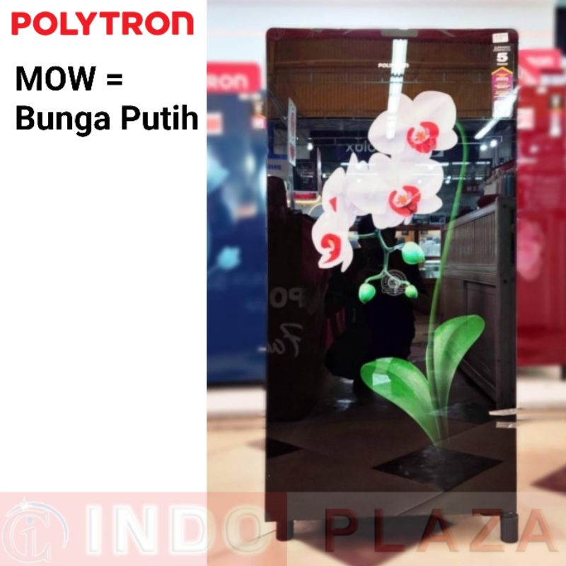 KULKAS POLYTRON 1 Pintu PRA 15 / 17 / 18MO W/B/TR MODEL PINTU KACA NEW 2022