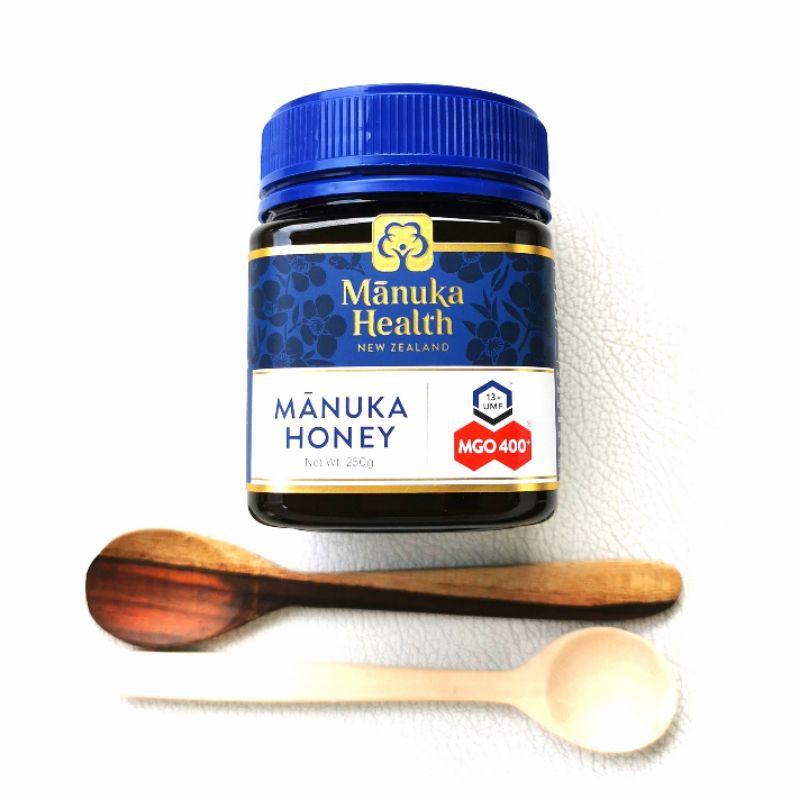 

Manuka Health MGO 400 + 250gr ASLI New Zealand Free sendok kayu