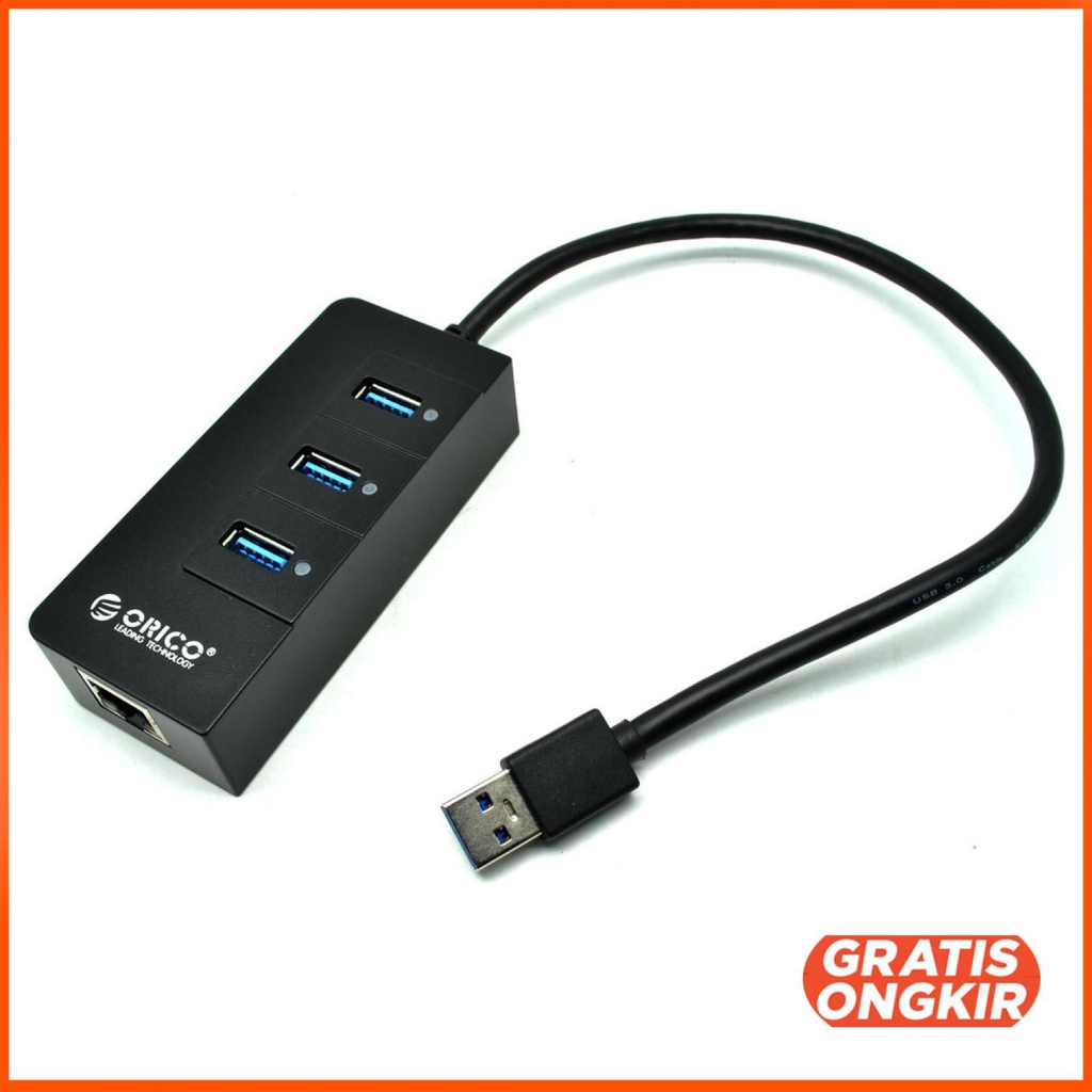 ORICO USB3.0 Hub with Gigabit LAN Ethernet Adapter - HR01-U3 3 port