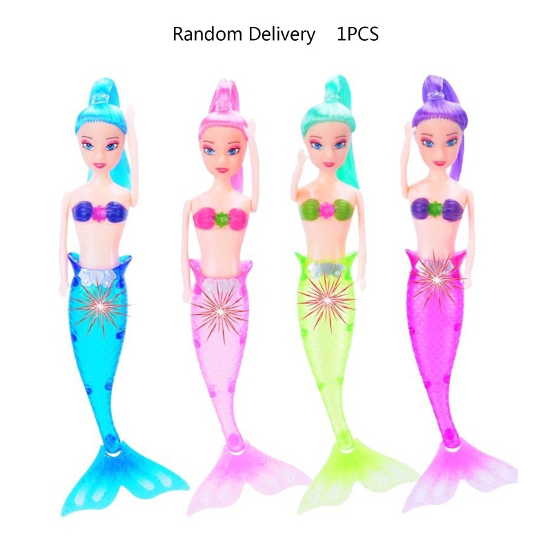 Mary Mermaids Untuk Boneka Dengan Lampu Ekor Bathtub Mainan Boneka Balita Mainan Hadiah Untuk Anak Perempuan