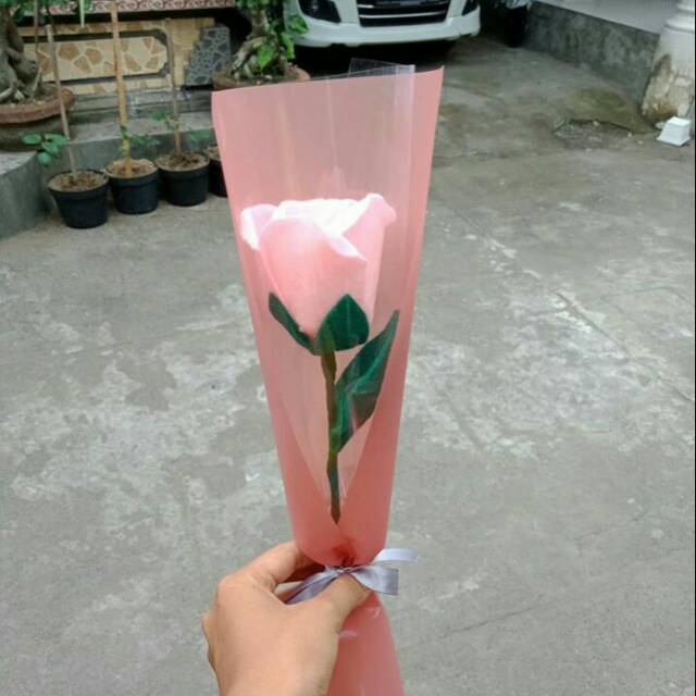 Bunga tangkai 1 Bhn Flanel