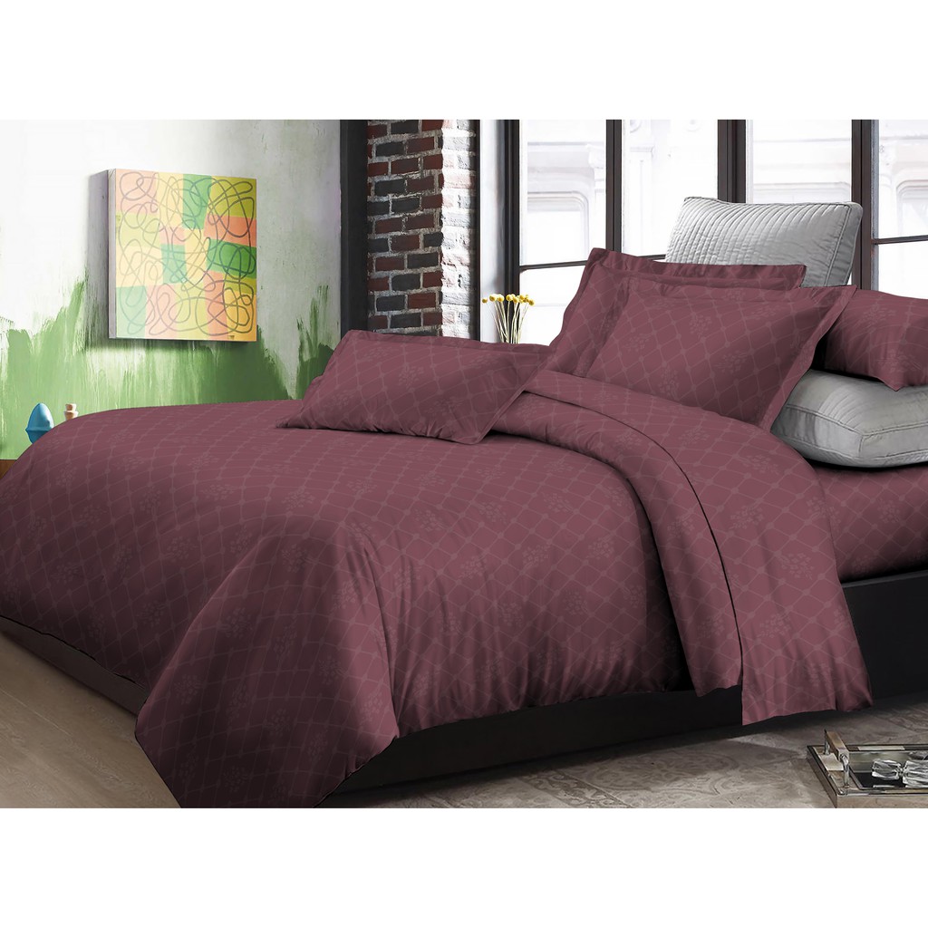 Adela Bedcover Set Chocholate T30 Elegant Collection Bed Cover Plus