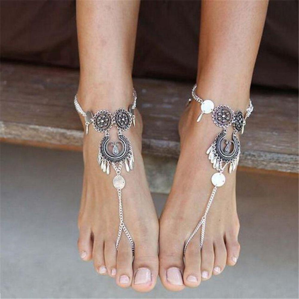 Preva Gelang Kaki Retro Pantai Gaya Boho Foot Chain