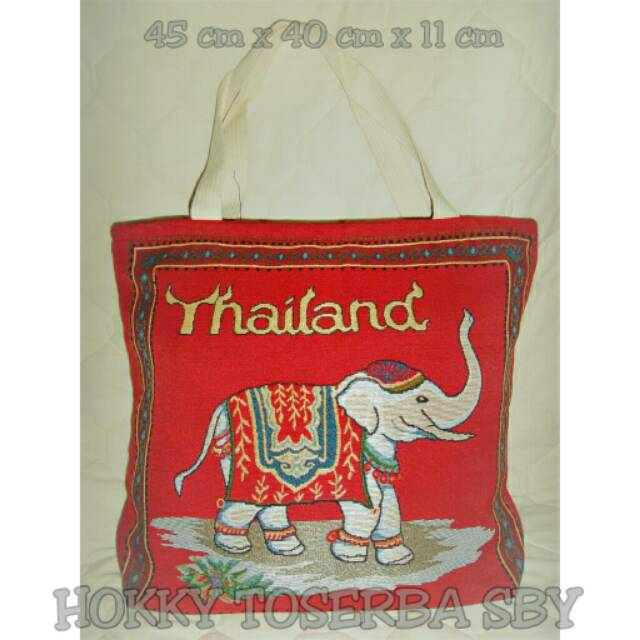 Tas Bangkok - Ori - Motif Gajah (Made in Thailand) - Tote Bag