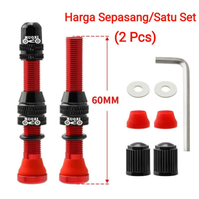Pentil Sepeda Tubeless Schrader AV Pentil Besar American Tubeless Tire Valve Pentil Besar Sepeda Merah