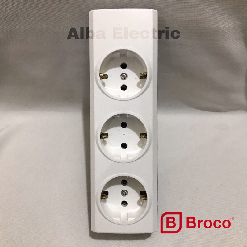 BROCO STOP KONTAK 3 LUBANG TANPA KABEL