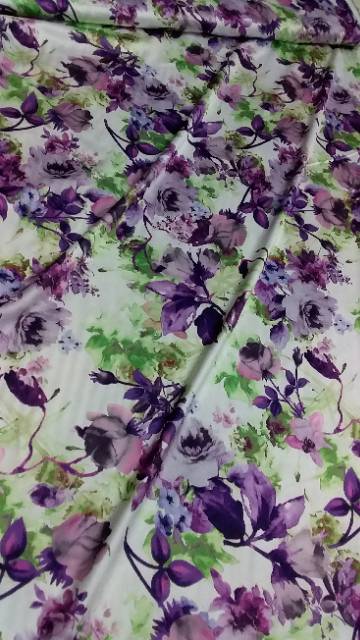 Kain Satin Motif Bunga Shopee Indonesia