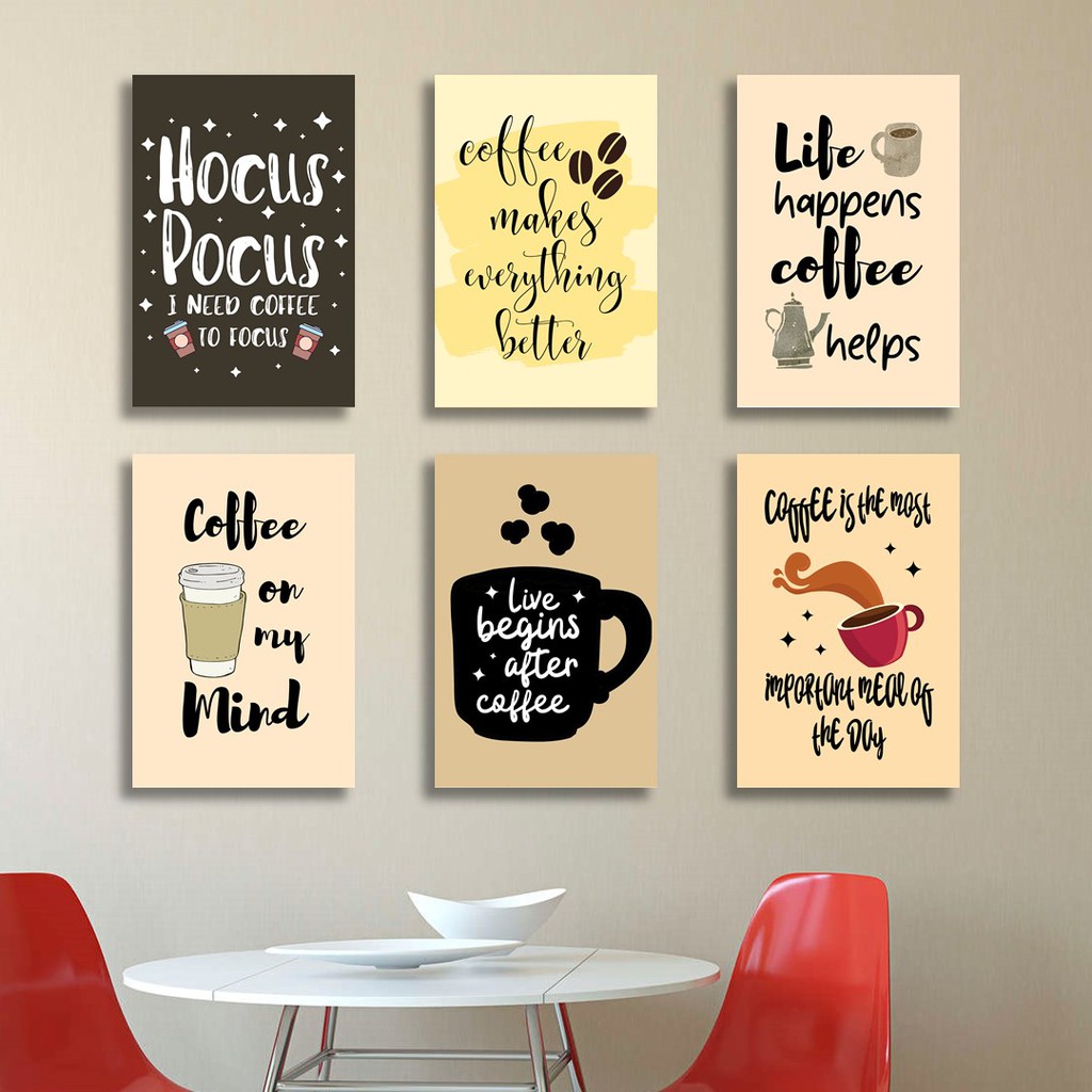 HIASAN DINDING DEKORASI  CAFE  WALLDECOR QUOTE COFFEE KOPI 