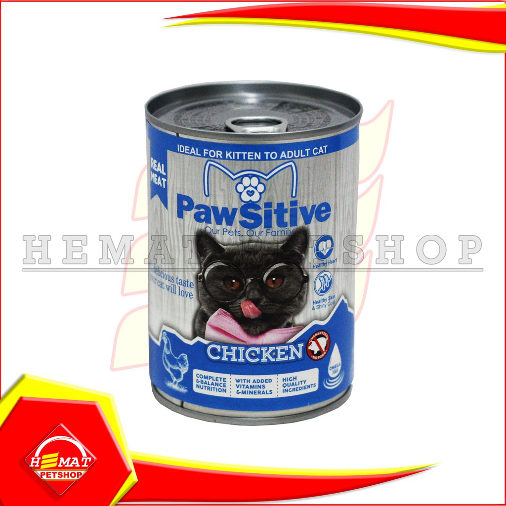 Pawsitive Makanan Basah Wet Food Anak Kucing Dewasa Kaleng 400 Gram