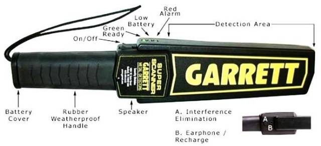 METAL DETECTOR GARRETT P468 ALAT PENDETEKSI LOGAM AMAN GARRET IMPORT / Garrett Metal Detector