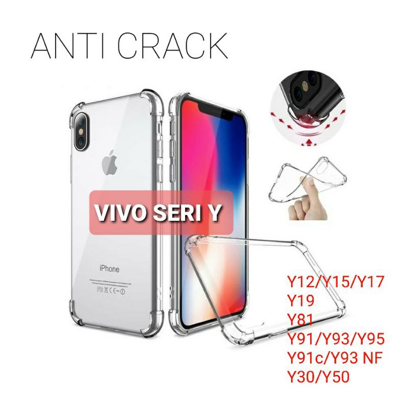Soft Case VIVO Y12 Y15 Y17 Y19 Y20 Y30/Y50 Y53 Y55 Y65 Y71 Y81 Y83 Y91 Y91C Y93 Y95 - Anti Crack HP