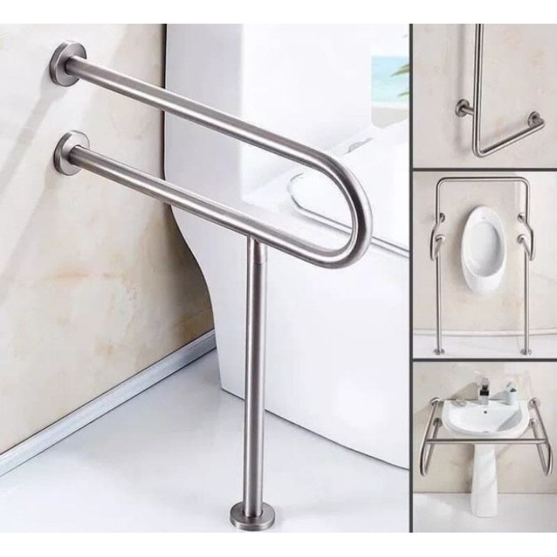 Grab bar stainless Disabelity safety / Disabelity kaki / pegangan Lansia / Pegangan toilet