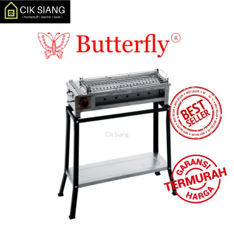 Panggangan BBQ LPG Gas Grill Infrared Roaster 1 Tungku + Rak Meja