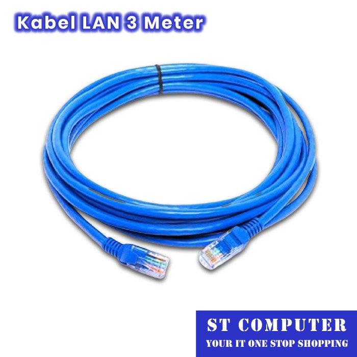 Kabel LAN Internet UTP Cat 5 Terpasang RJ45 3 Meter