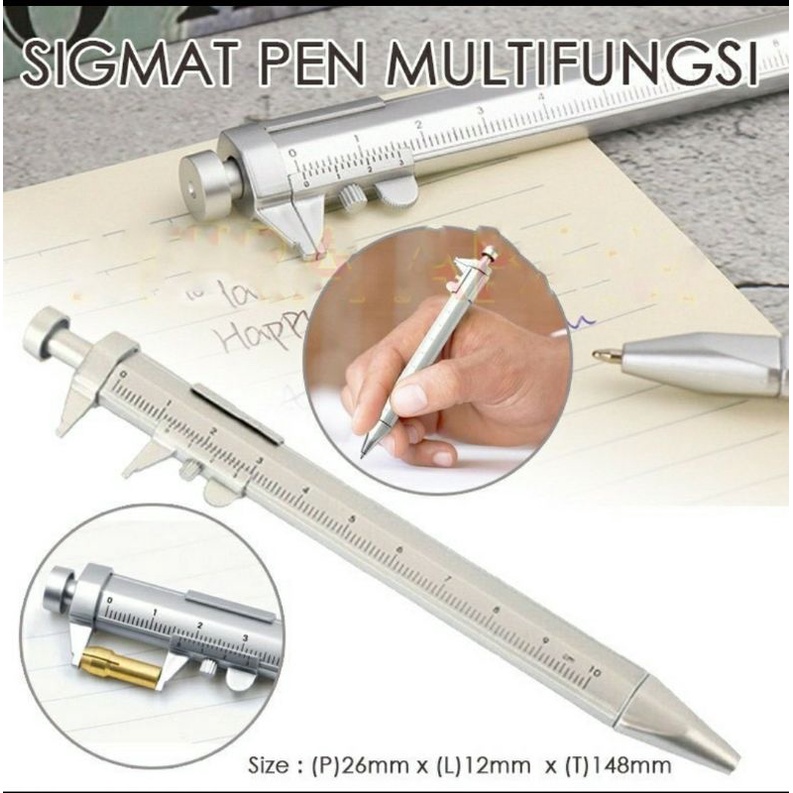 

Jangka Sorong Manual Bolpen/ 2in1 Jangka Sorong Pena Saku/ Sketmat Kecil Bisa Untuk Ukur Dan Tulis/ Alat Ukur Pulpen Multifungsi