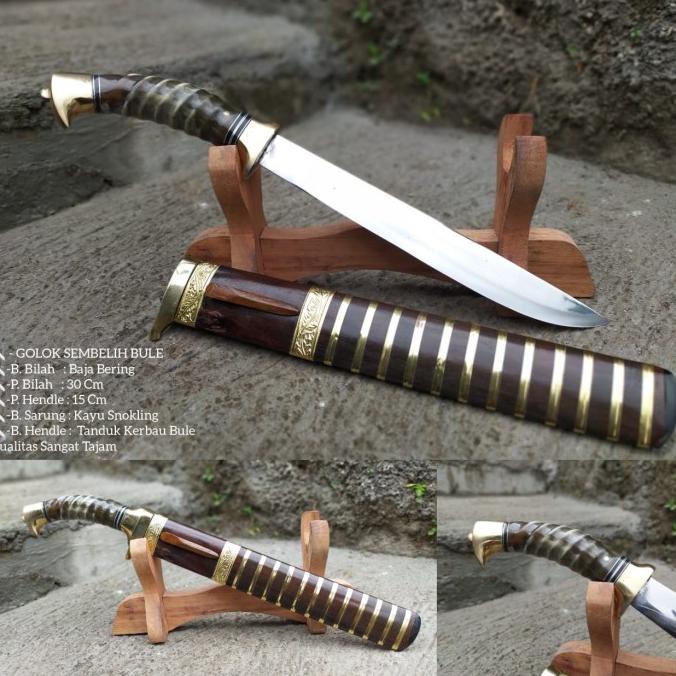 GOLOK SEMBELIH HANDLE TANDUK BULE BAJA BEARING