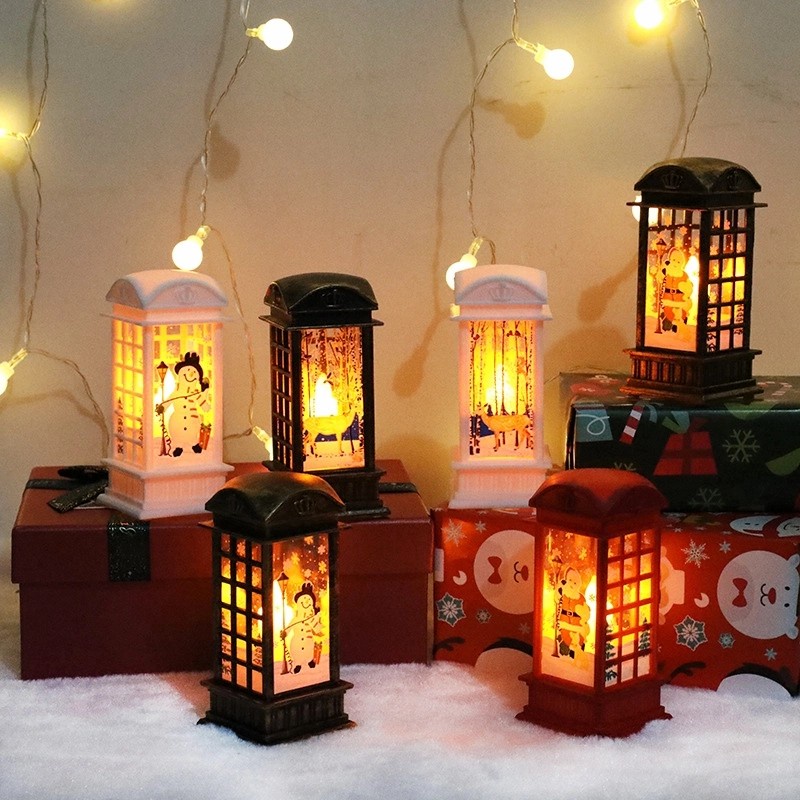 Lentera Natal Box Telpon Mini Lampu Lilin Elektrik LED Murah Souvenir