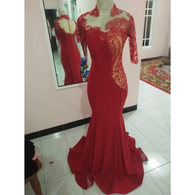 realpict / dress singer / gaun pesta / gaun duyung