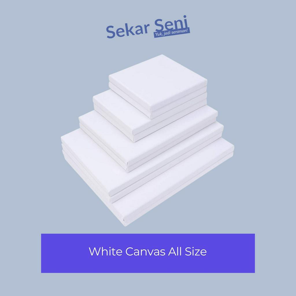 

Kanvas Lukis + SPANRAM ALL SIZE TERMURAH STRETCHED PRIMED COTTON