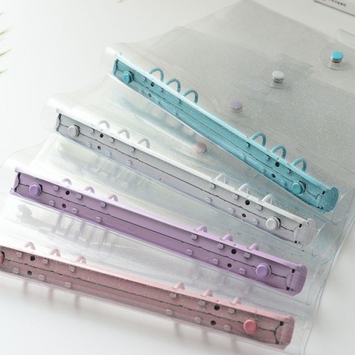 

Produk A5 Cover Binder Glitter Besi Warna 6 Ring Terbatas
