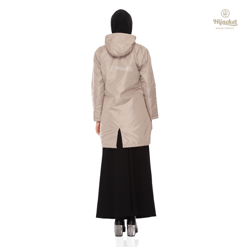 HIJACKET - Jaket Hijaber IXORA Cream | Jaket Wanita Panjang | Outerwear For Hijaber-1