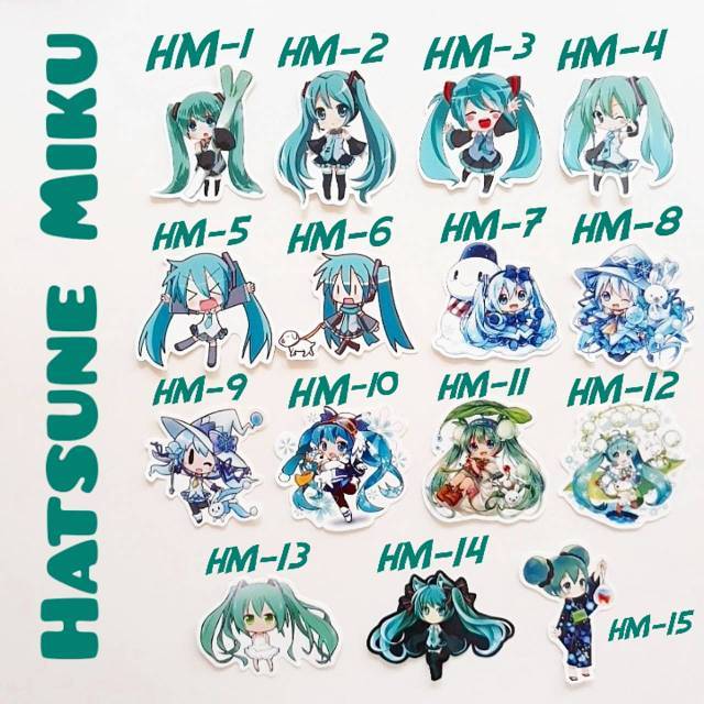 

Sticker Hatsune Miku 1 Stiker Vocaloid Snow Miku Merchandise