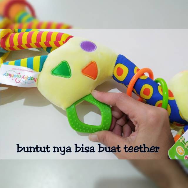 [BIG SALE] Mainan Bayi Rattle Gantung Untuk Stroller Bentuk Jerapah Gantungan Hanging Toys Happy Monkey